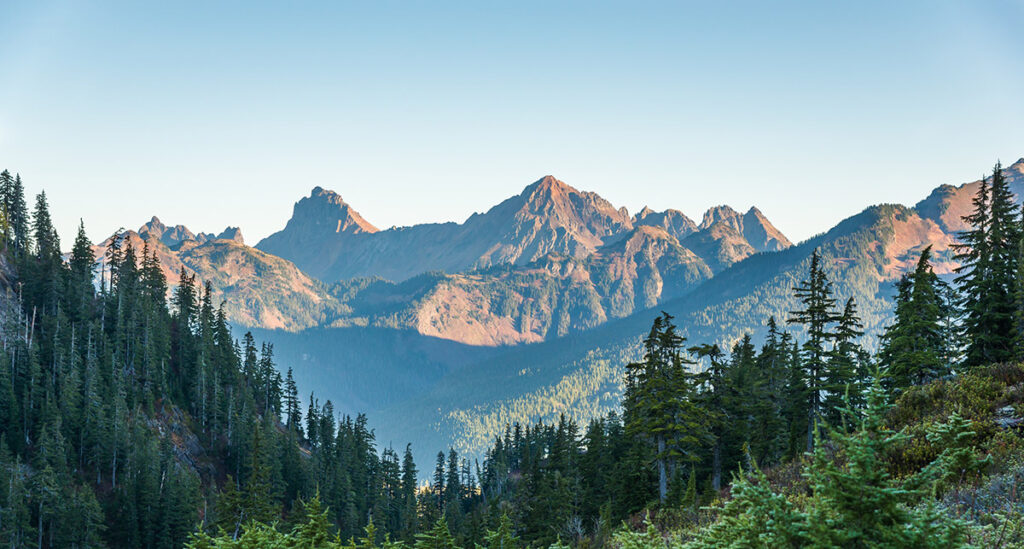 Scenic view of Mt Baker, Washington.